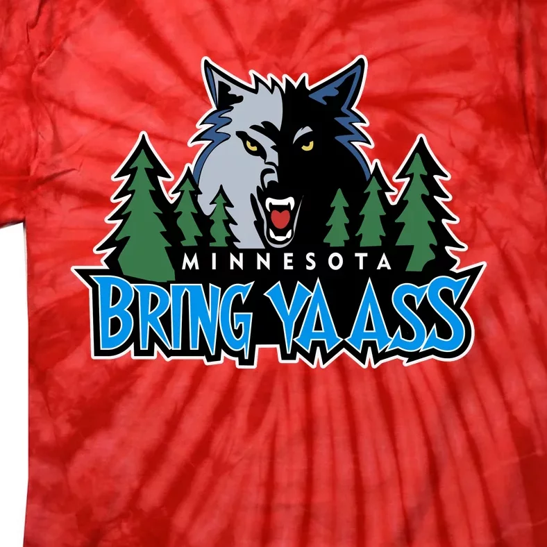 Funny Wolf Bring Ya Ass Minnesota Basketball Tie-Dye T-Shirt