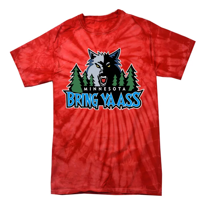 Funny Wolf Bring Ya Ass Minnesota Basketball Tie-Dye T-Shirt