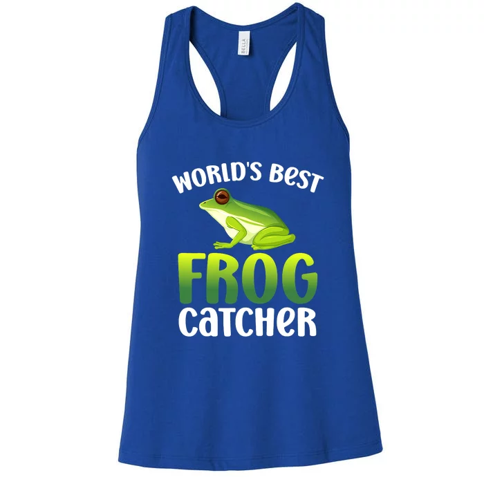 Funny World's Best Frog Catcher Boys Girls Frog Hunter Women's Racerback Tank