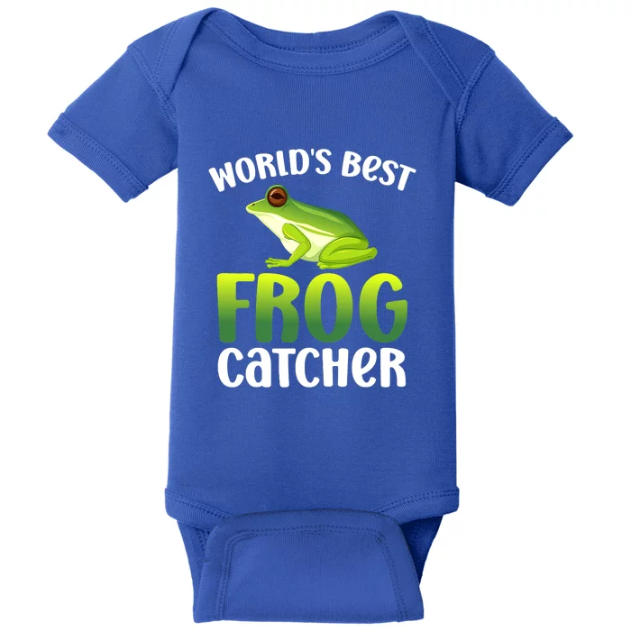 Funny World's Best Frog Catcher Boys Girls Frog Hunter Baby Bodysuit