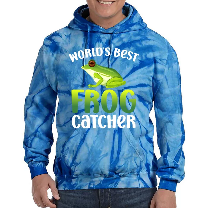 Funny World's Best Frog Catcher Boys Girls Frog Hunter Tie Dye Hoodie