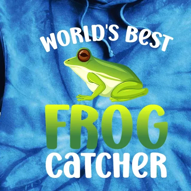 Funny World's Best Frog Catcher Boys Girls Frog Hunter Tie Dye Hoodie