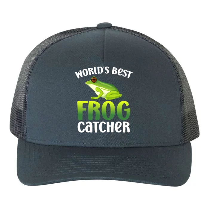 Funny World's Best Frog Catcher Boys Girls Frog Hunter Yupoong Adult 5-Panel Trucker Hat