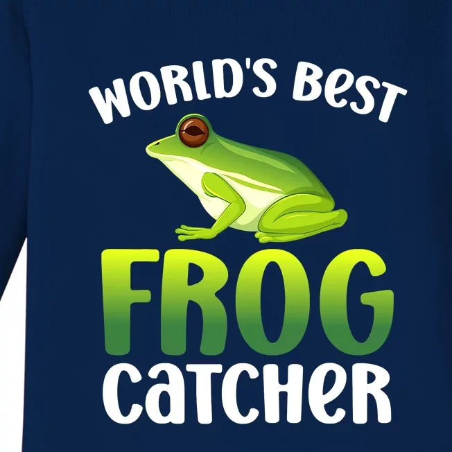 Funny World's Best Frog Catcher Boys Girls Frog Hunter Baby Long Sleeve Bodysuit