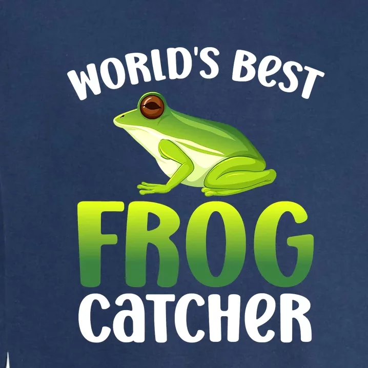 Funny World's Best Frog Catcher Boys Girls Frog Hunter Garment-Dyed Sweatshirt