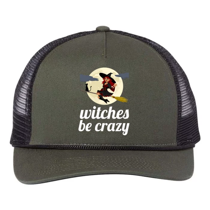 Funny Witches Be Crazy Pagan Wicca Cute Gift Retro Rope Trucker Hat Cap