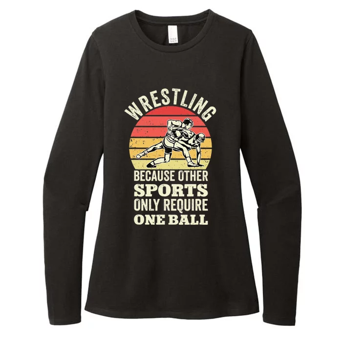 Funny Wrestling Because Other Sports Only Require One Ball Womens CVC Long Sleeve Shirt