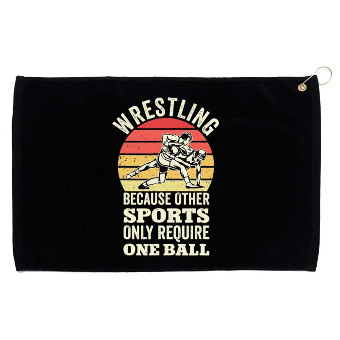 Funny Wrestling Because Other Sports Only Require One Ball Grommeted Golf Towel