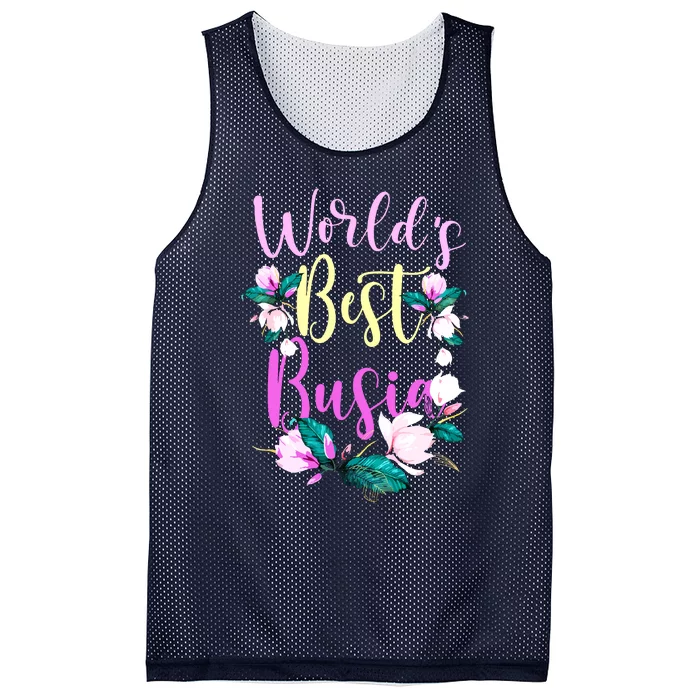 Family Worlds Best Busia Funny Busia Ever Gift Mesh Reversible Basketball Jersey Tank