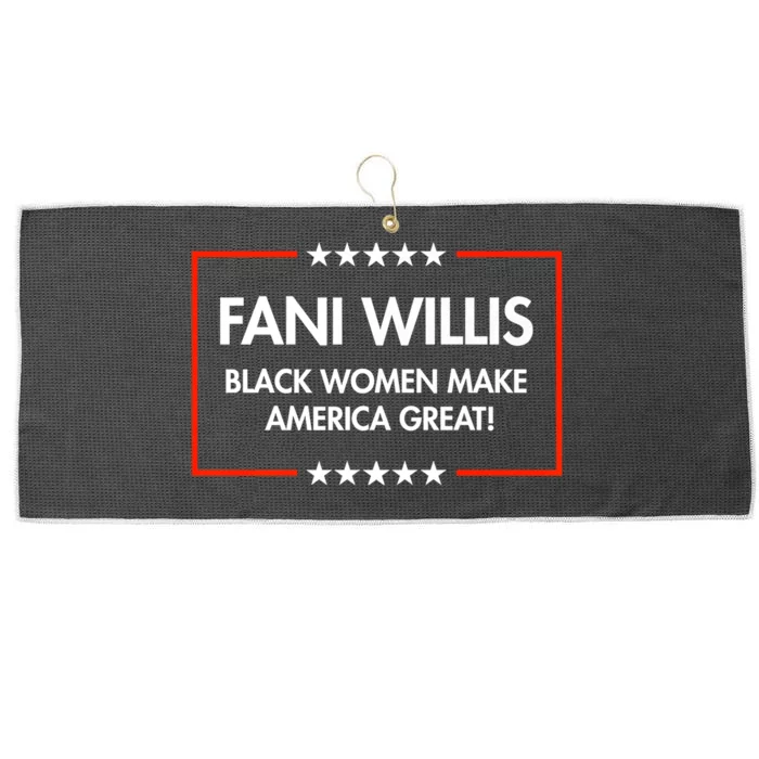 Fani Willis Black Women Make America Great Large Microfiber Waffle Golf Towel