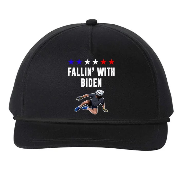 Fallin With Biden Funny Joe Biden Bike Fall Snapback Five-Panel Rope Hat