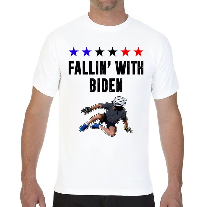 Fallin With Biden Funny Joe Biden Bike Fall Comfort Colors T-Shirt