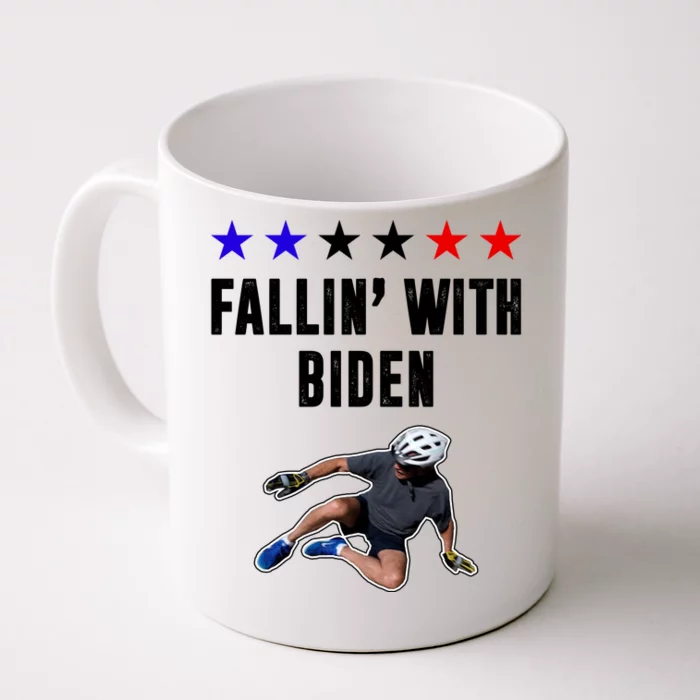 Fallin With Biden Funny Joe Biden Bike Fall Front & Back Coffee Mug