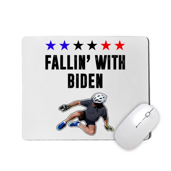 Fallin With Biden Funny Joe Biden Bike Fall Mousepad