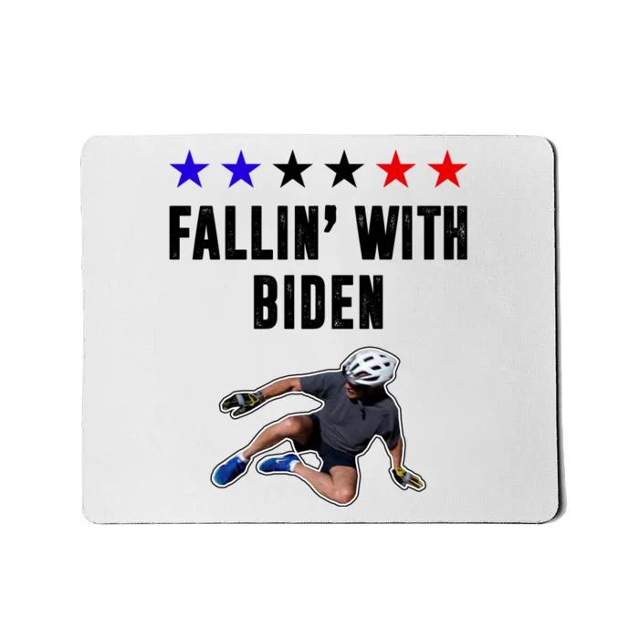 Fallin With Biden Funny Joe Biden Bike Fall Mousepad