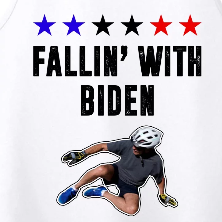 Fallin With Biden Funny Joe Biden Bike Fall Performance Tank