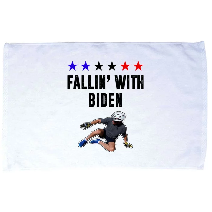 Fallin With Biden Funny Joe Biden Bike Fall Microfiber Hand Towel