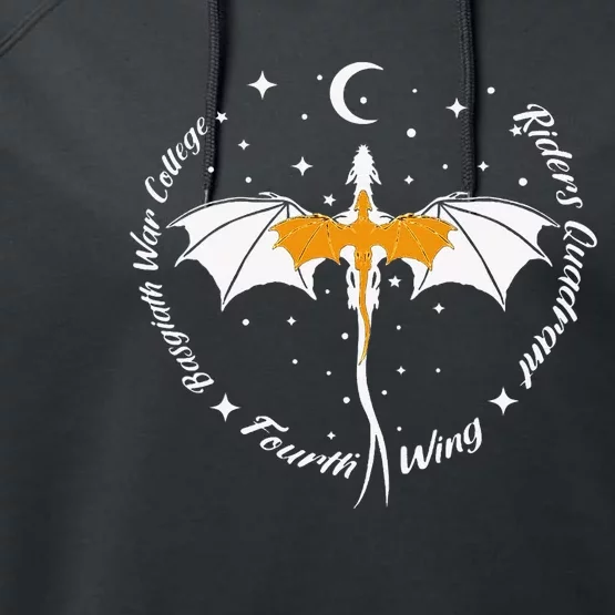 Fourth Wing Basgiath Fantasy Book Romantasy Performance Fleece Hoodie