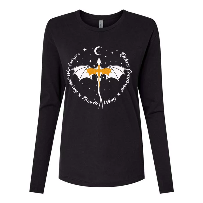 Fourth Wing Basgiath Fantasy Book Romantasy Womens Cotton Relaxed Long Sleeve T-Shirt