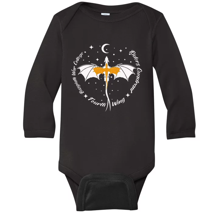 Fourth Wing Basgiath Fantasy Book Romantasy Baby Long Sleeve Bodysuit