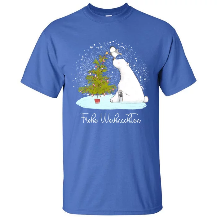 Frohe Weihnachten Cute Polar Bear Penguin Christmas Meaningful Gift Tall T-Shirt