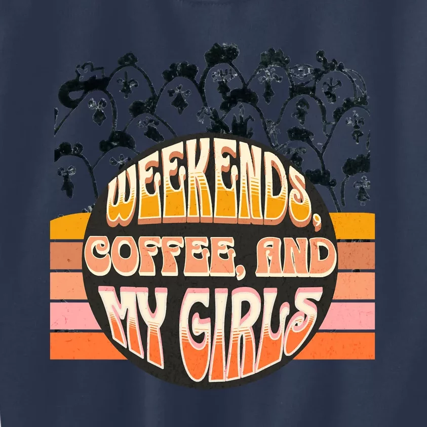 Fun Weekends Coffee And My Chicken Tee For Woman Gift Kids Sweatshirt