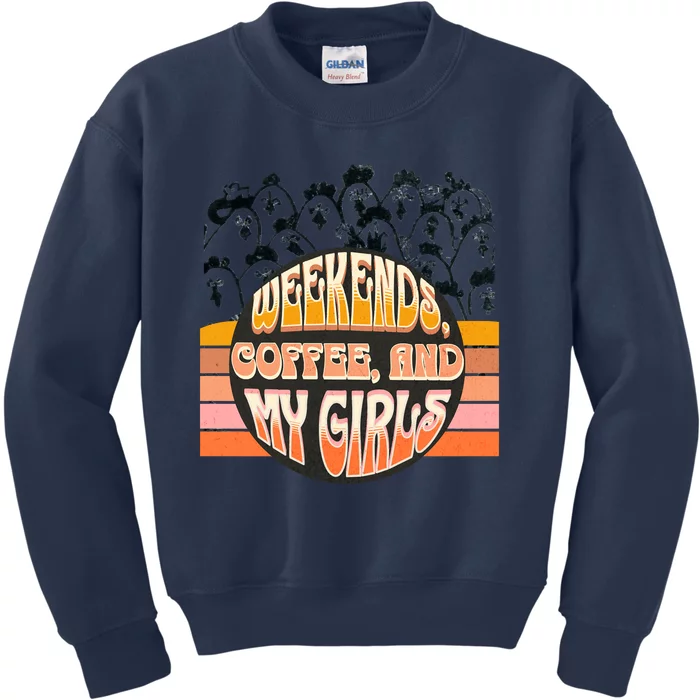 Fun Weekends Coffee And My Chicken Tee For Woman Gift Kids Sweatshirt