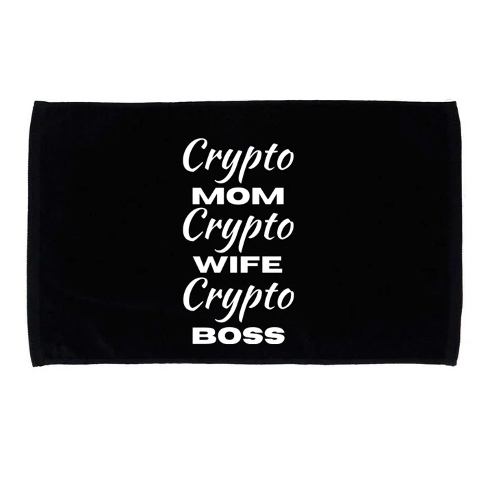 Funny Women Crypto Mom Wife Boss, Funny Woman Tee Bitcoin Microfiber Hand Towel