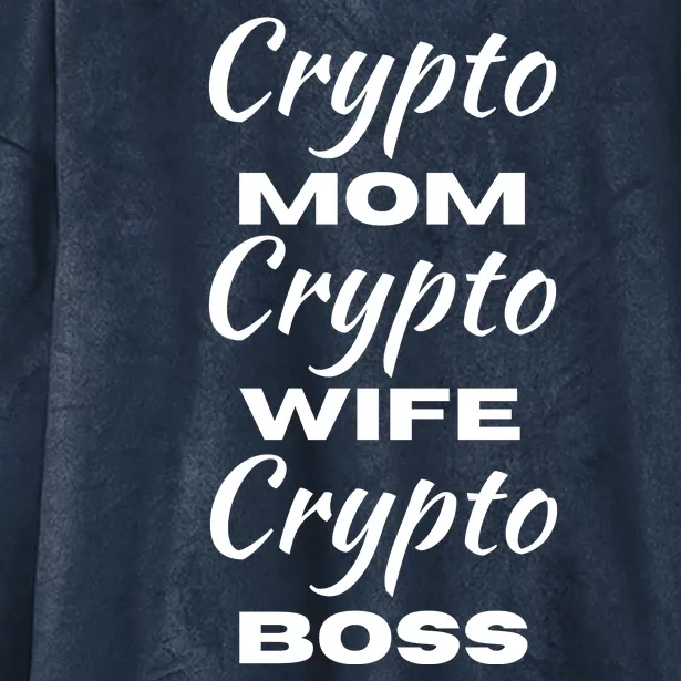 Funny Women Crypto Mom Wife Boss, Funny Woman Tee Bitcoin Hooded Wearable Blanket