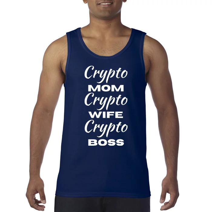 Funny Women Crypto Mom Wife Boss, Funny Woman Tee Bitcoin Tank Top