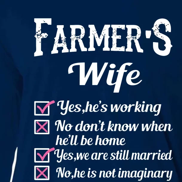 Farmers Wife Checklist Funny Cooling Performance Long Sleeve Crew