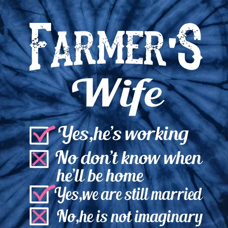 Farmers Wife Checklist Funny Tie-Dye T-Shirt