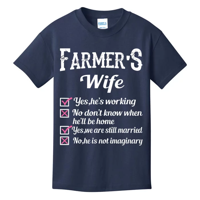 Farmers Wife Checklist Funny Kids T-Shirt