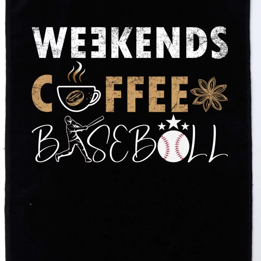 Funny Weekends Coffee and Baseball, Baseball Lovers Funny Platinum Collection Golf Towel