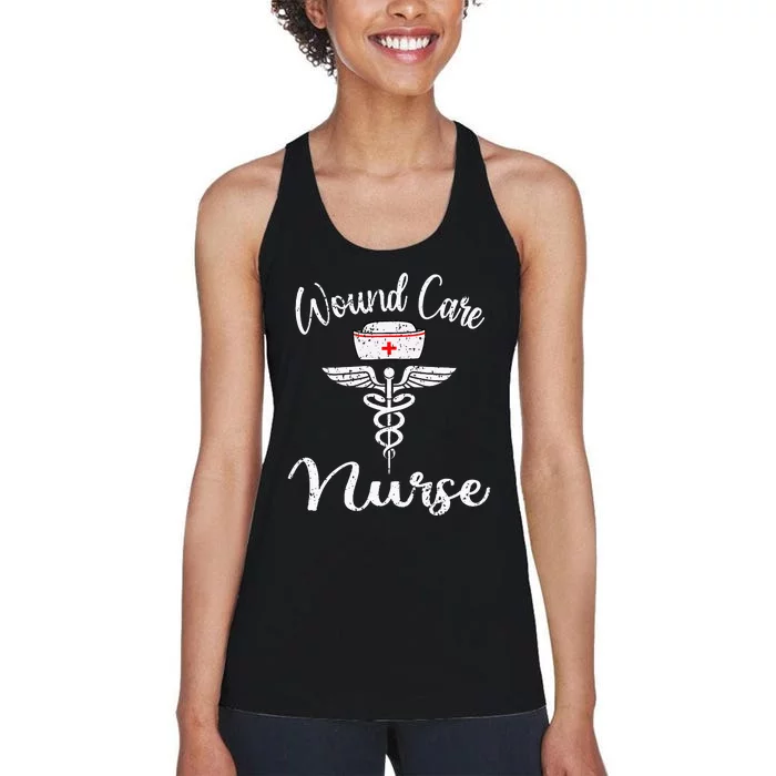 Funny Wound Care Nurse Nursing Wound Ostomy Nurse Gift Women's Racerback Tank