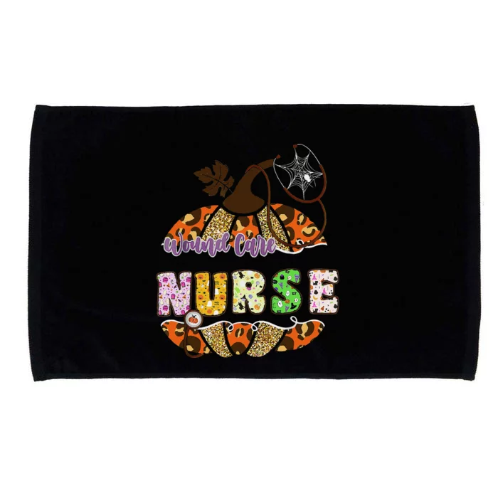 Funny Wound Care Nurse Nursing Halloween Pumpkin Leopard Microfiber Hand Towel