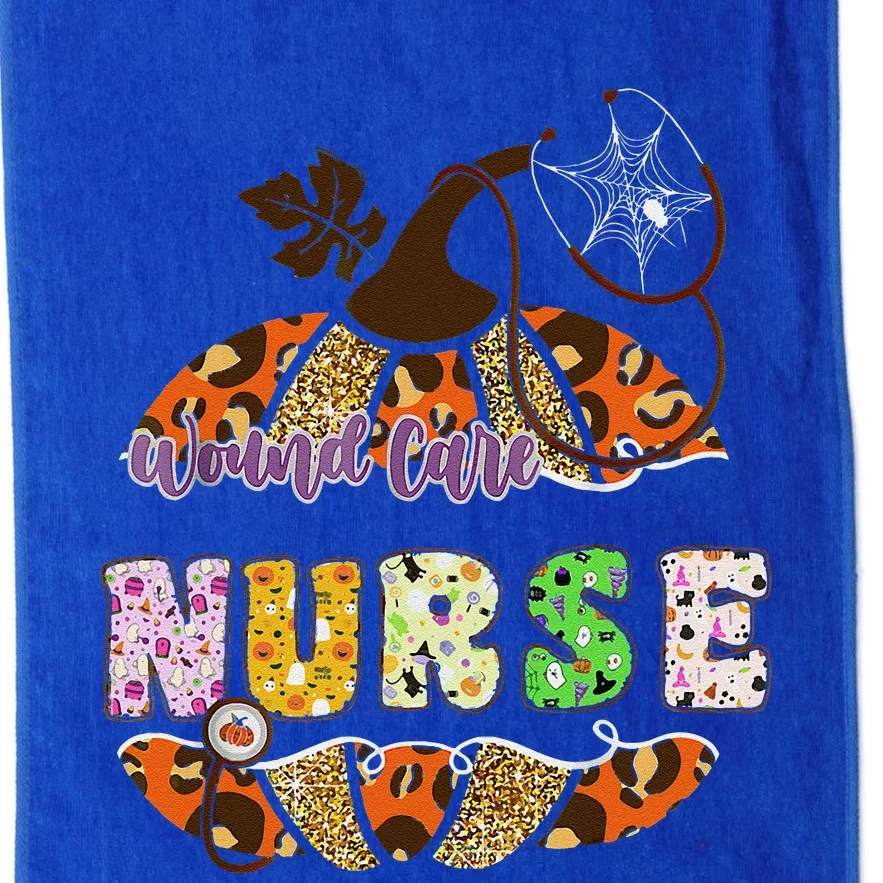 Funny Wound Care Nurse Nursing Halloween Pumpkin Leopard Platinum Collection Golf Towel