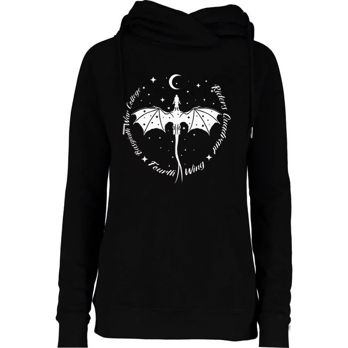 Fourth Wing College Riders Dragon Womens Funnel Neck Pullover Hood