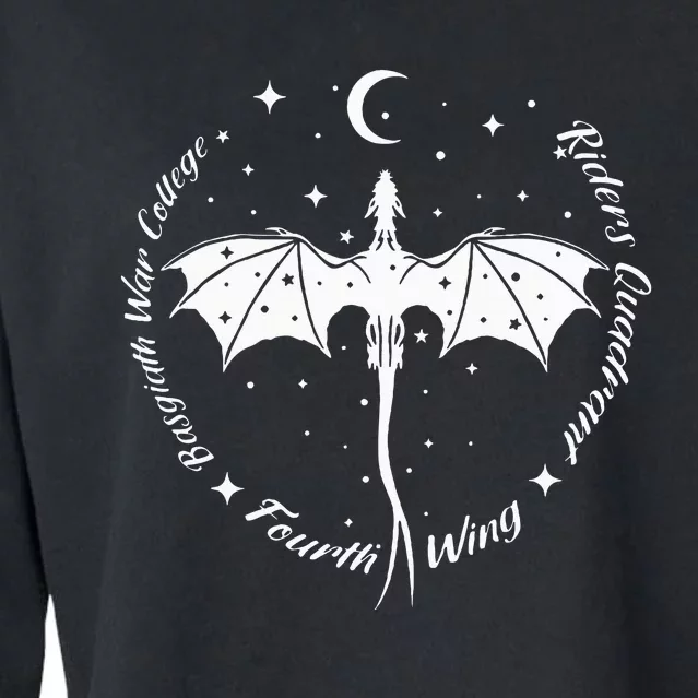 Fourth Wing College Riders Dragon Cropped Pullover Crew