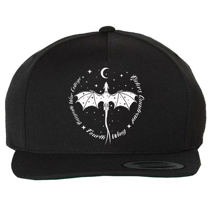 Fourth Wing College Riders Dragon Wool Snapback Cap