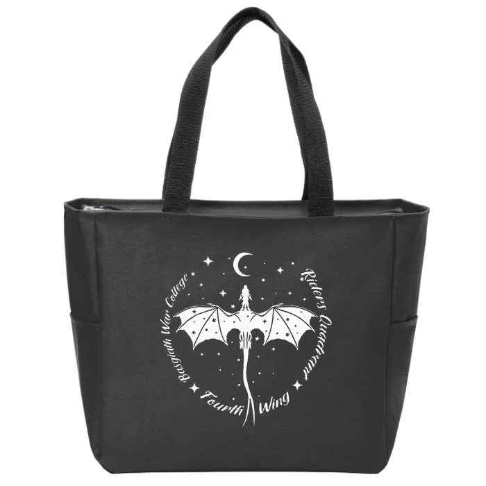 Fourth Wing College Riders Dragon Zip Tote Bag