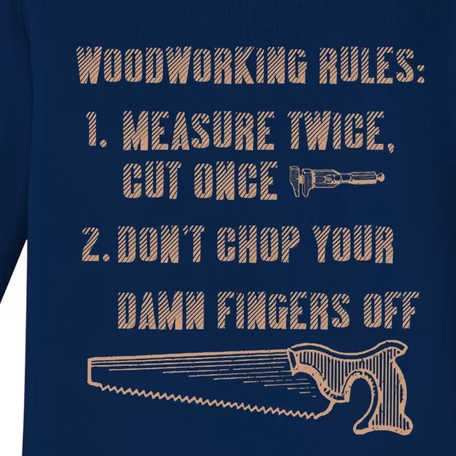 Funny Woodworking Carpentry Wood Lathe Funny Carpenter Cool Gift Baby Long Sleeve Bodysuit