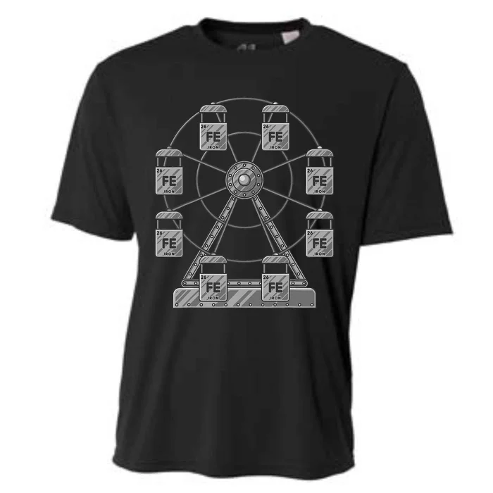 Ferrous Wheel Chemistry Teacher Humor Dad Joke Chemist Pun Cooling Performance Crew T-Shirt