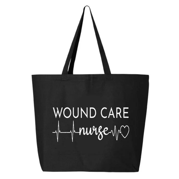 Funny Wound Care Nurse EKG Nursing Wound Ostomy Nurse Gift 25L Jumbo Tote