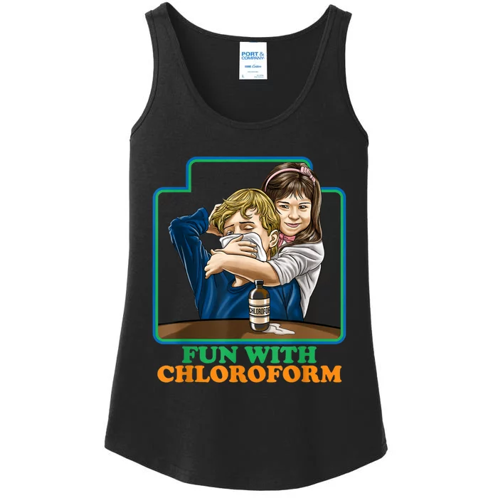 Fun With Chloroform Funny Dark Humor Sarcastic Ladies Essential Tank