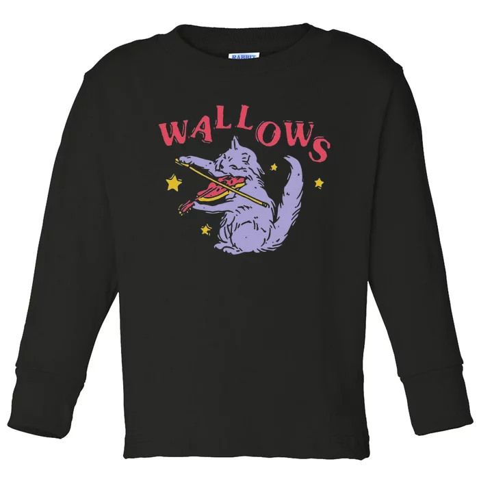 Funny Wallows Cat Fiddle Toddler Long Sleeve Shirt