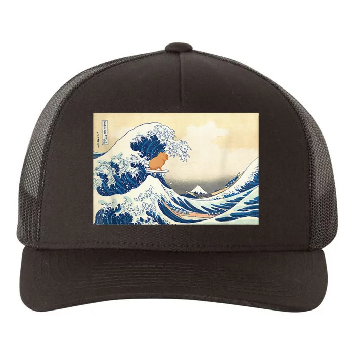 Funny Wave Capybara Surfing Rodent Yupoong Adult 5-Panel Trucker Hat