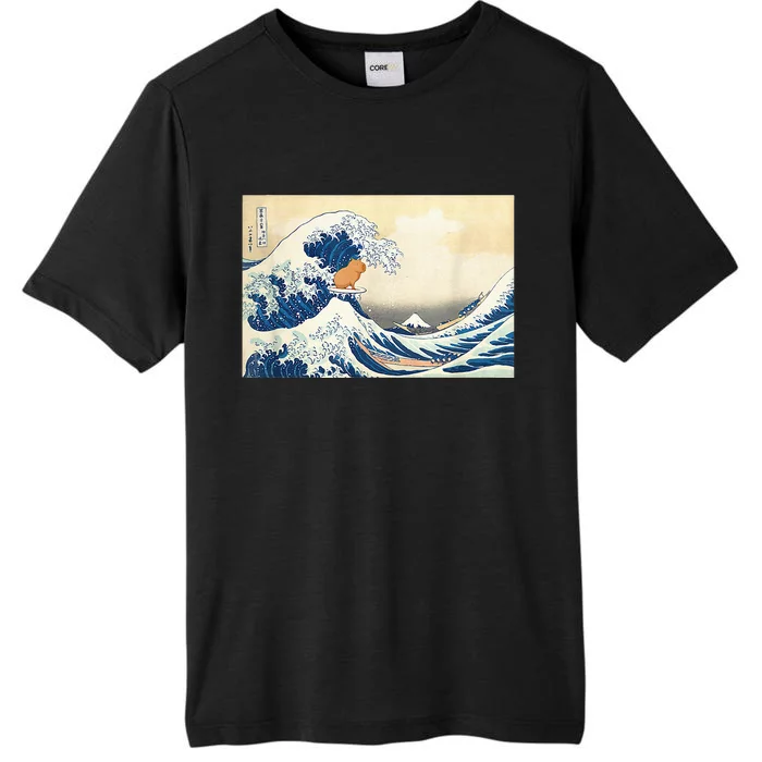 Funny Wave Capybara Surfing Rodent ChromaSoft Performance T-Shirt