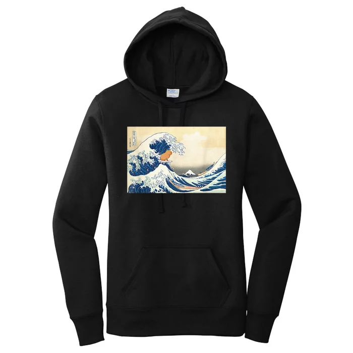 Funny Wave Capybara Surfing Rodent Women's Pullover Hoodie