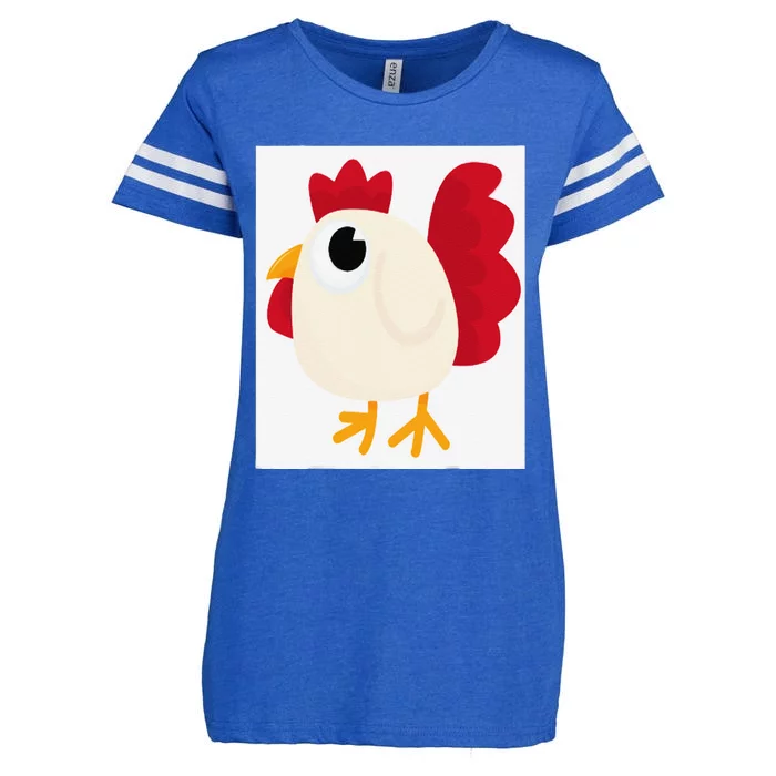 Funny White Chicken Standards Enza Ladies Jersey Football T-Shirt